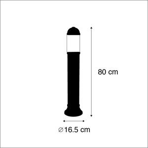 Lampione esterno nero 80 cm IP55 - SAURO