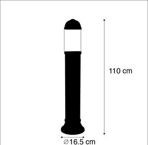 Lampioncino nero rustico 110cm IP55 - SAURO