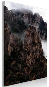 Quadro - Heart of Mountain Landscape (1-part) - Clouds Amid Rocks