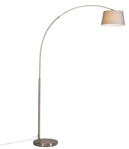 Lampada ad arco acciaio paralume grigio con lampadine smart - ARC BASIC
