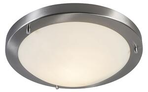 Plafoniera intelligente in acciaio 31 cm incl. WiFi A60 IP44 - Yuma