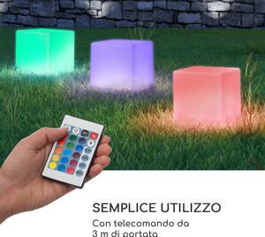 Blumfeldt Shinecube XL Cubo Luminoso 40x40x40cm 16 LED a Colori 4 Modalita bianco