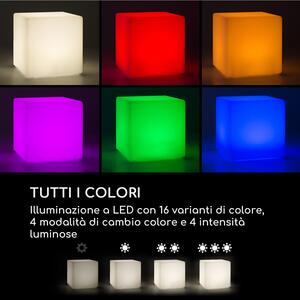 Blumfeldt Shinecube XL Cubo Luminoso 40x40x40cm 16 LED a Colori 4 Modalita bianco