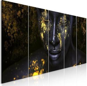 Quadro - Bathed in Gold (5 Parts) Narrow