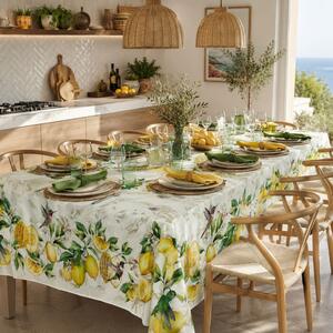 Tovaglia da tavolo con tovaglioli Botticelli Home Limonata