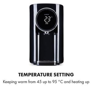 Klarstein Hot Spring Plus distributore d'acqua calda 5l serbatoio d'acciaio inox 45-95 °C nero