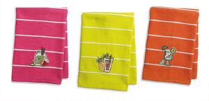 Strofinacci cucina Vingi Ricami Cocktail 3 pezzi