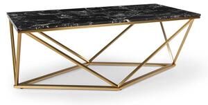 Besoa Black Onyx I tavolino da salotto 110x42,5x55cm (LxAxP) marmo oro / nero