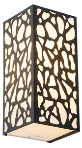 Lampada da parete per esterni moderna nera IP44 - Nicole