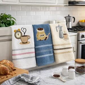 Strofinacci cucina 3 pezzi in spugna Botticelli Home Coffee