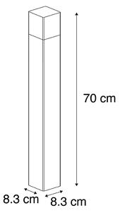 Lampioncino nero paralume traslucido bianco 70cm - DENMARK