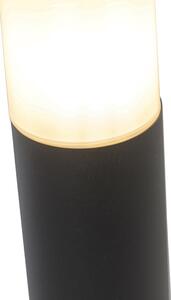 Lampione nero paralume bianco opalino 50 cm - ODENSE