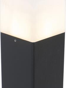Lampioncino nero con paralume bianco traslucido 50cm - DENMARK