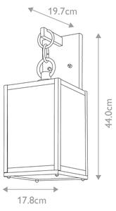 Quintiesse QN-LAHDEN2-M-WZC-lampada da esterno LAHDEN M 1xE27/60W/230V IP44 nero/oro
