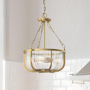 Quintiesse QN-ROUX3-NBR - Lampadario a catena ROUX 3xE27/60W/230V dorato