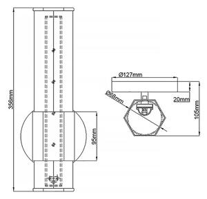 Quintiesse QN-FACET-LED1-HB-BATH-LED Applique da bagno FACET LED/12W/230V IP44 dorato