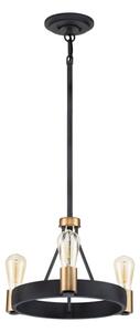 Quintiesse QN-SILAS-3P-DZ - Lampadario a stelo SILAS 3xE27/60W/230V nero/oro