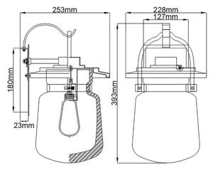 Quintiesse QN-LASALLE-M-WT-lampada da parete per esterni LASALLE M 1xE27/60W/230V IP44 bronzo