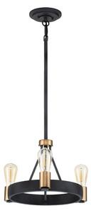 Quintiesse QN-SILAS-3P-DZ - Lampadario a stelo SILAS 3xE27/60W/230V nero/oro