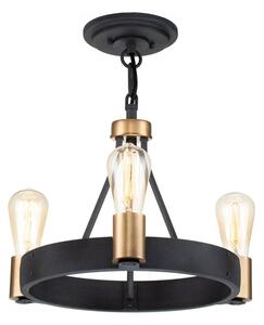 Quintiesse QN-SILAS-3P-DZ - Lampadario a stelo SILAS 3xE27/60W/230V nero/oro