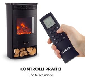 Klarstein Bormio Electric Fireplace 950/1900W Termostato Timer settimanale