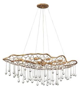 Quintiesse QN-LAGUNA-8P - Lampadario a sospensione LAGUNA 8xE14/40W/230V, finitura oro
