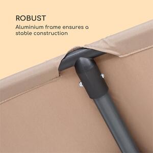 Blumfeldt Flex-Shade L ombrellone 130 x 180 cm poliestere UV 50 grigio talpa