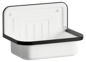Lavello da appoggio, CONTRA 505, 505×330×360 mm, con pannello posteriore, bianco, 1 pz