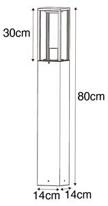 Lampada da esterno industriale in piedi marrone ruggine 80 cm IP44 - Charlois
