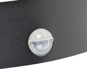 Lampada da parete per esterno nera IP44 con sensore di movimento - Miro