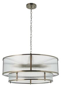 Endon 119456 - Lampadario a catena RIDGETON 8xE14/7W/230V in ottone
