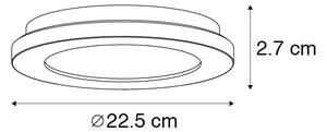 Plafoniera bianca 22,5cm dimmerabile a LED 3 stati IP44 - STEVE