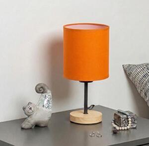 Brilagi - Lampada da tavolo NUBILA WOOD 1xE27/25W/230V rovere/nero/arancione