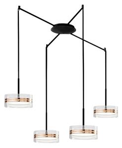 Lampadario perenz aere 8217 or lc led 3000k led oro rosa - Perenz