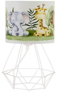 Lampada da tavolo per bambini KIDS ROOM, 1xE27/60W/230V, diametro 18 cm, motivo giungla