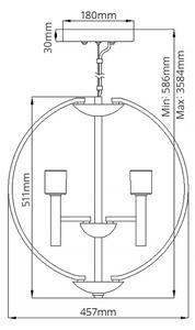 Quintiesse QN-MONDO3 - Lampadario LED a sospensione con cavo MONDO 3xG9/3W/230V, finitura cromo lucido