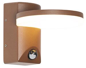Lampada da parete per esterni marrone ruggine con sensore di movimento LED IP54 - Esmee
