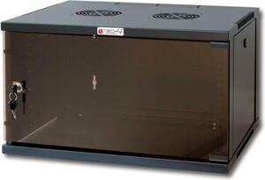 Techly 19 Wall Network Rack 9U Depth 450 Black Assembled I-CASE ER-1009B45