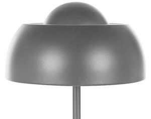 Lampada da terra in metallo Nero con base tonda paralume a cupola Glam Luce ambientale Soggiorno Illuminazione Beliani