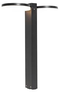 Lampada da esterno in piedi nera 50 cm con LED a 2 luci IP44 - Esmee