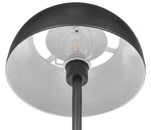 Lampada da terra in metallo Nero con base tonda paralume a cupola Glam Luce ambientale Soggiorno Illuminazione Beliani
