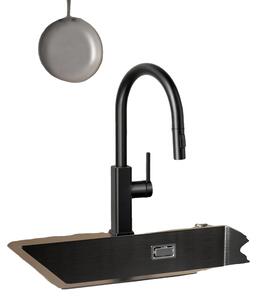 Rubinetto da cucina, con doccetta estraibile, struttura in acciaio inossidabile, attacco G3/8