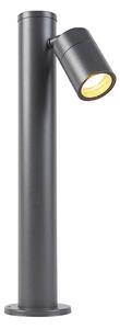 Lampione esterno grigio acciaio inox 45 cm regolabile IP44 - SOLO