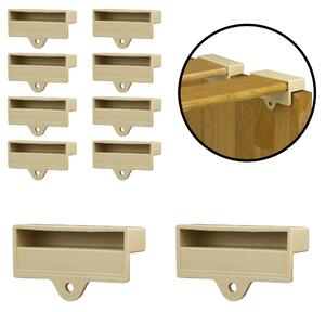 Tappi per supporti delle doghe, rete a doghe, letto, doghe, doghe elastiche, 10 pezzi, 55 x 8 mm