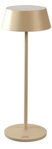 Konstsmide 7839-330 Menton USB lampada da tavolo | color sabbia | per interni | senza fili | 2200K/2700K | 9-20 h di durata della batteria | 11 x 11 x 30 cm | inclusa stazione di ricarica