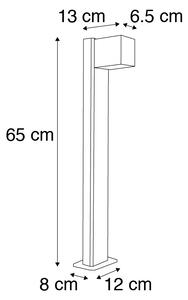 Lampada da esterno intelligente in piedi antracite 65 cm IP44 con Wifi GU10 - Baleno