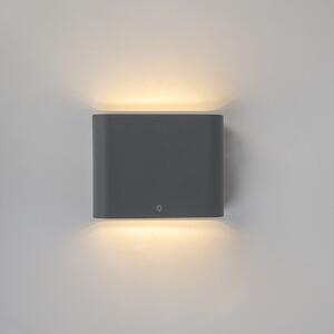 Lampada da parete antracite 11,5 cm con LED IP65 - Batt