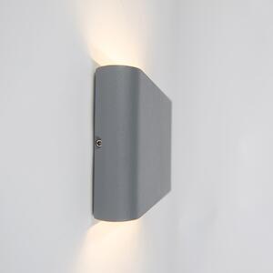 Lampada da parete per esterno grigio scuro 17,5 cm con LED IP65 - Batt
