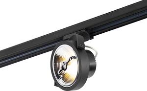 Faretto a binario LED trifase nero 15W 2700K con AR111 - Expert