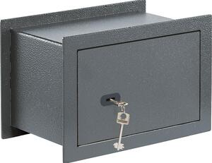 Cassaforte a muro Burgwächter con chiave - Cassaforte da incasso Pure Safe PSW 120 K - Mini cassaforte per montaggio a parete, acciaio antracite